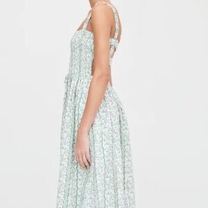 Hill House Home Anita Nap Dress in green Provence floral